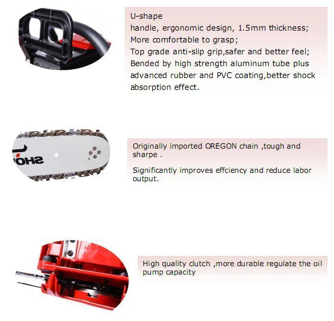 Professional Wood Cutting Machine Gasoline Chainsaw for Branch Trimming